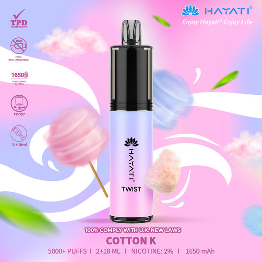 Hayati Twist 5000 Puffs Disposable Vape Pod Kit - Box of 5