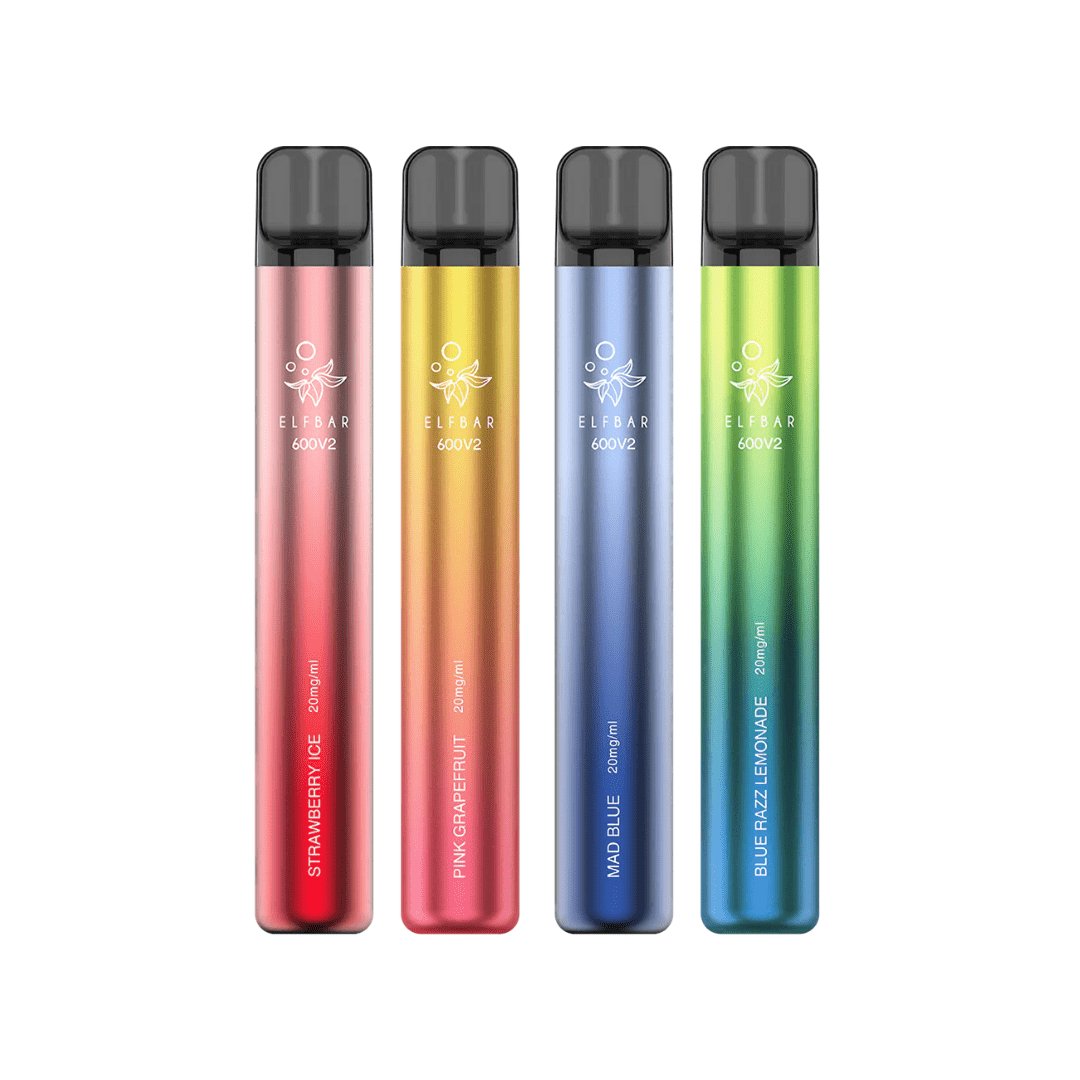 Elf Bar V2 600 Disposable Vape Puff Pod Box Of 10