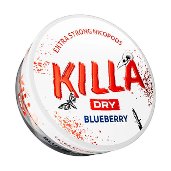 Killa Dry Nicotine Pouches - Blueberry - 9.6mg - Box Of 10